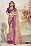 Bindiya By Vallabhi Dull Moss Print With Zari Border Saree Wholesale Distributors In India